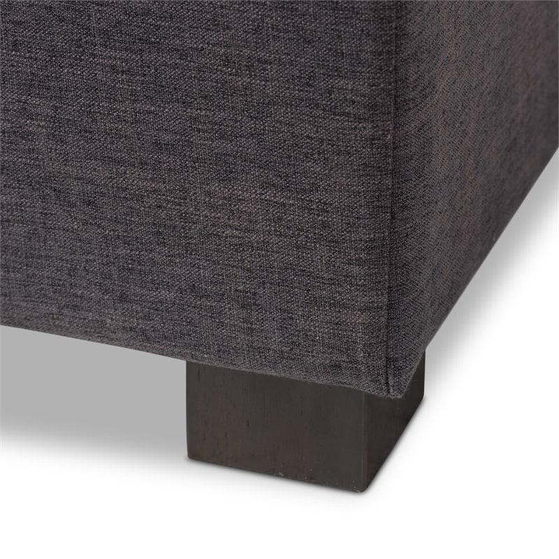 Roanoke Storage Bench in Dark Gray