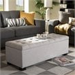 Roanoke Storage Bench in Grayish Beige