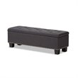Hannah Storage Bench in Dark Gray
