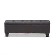 Hannah Storage Bench in Dark Gray