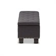 Hannah Storage Bench in Dark Gray