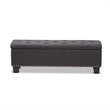 Hannah Storage Bench in Dark Gray