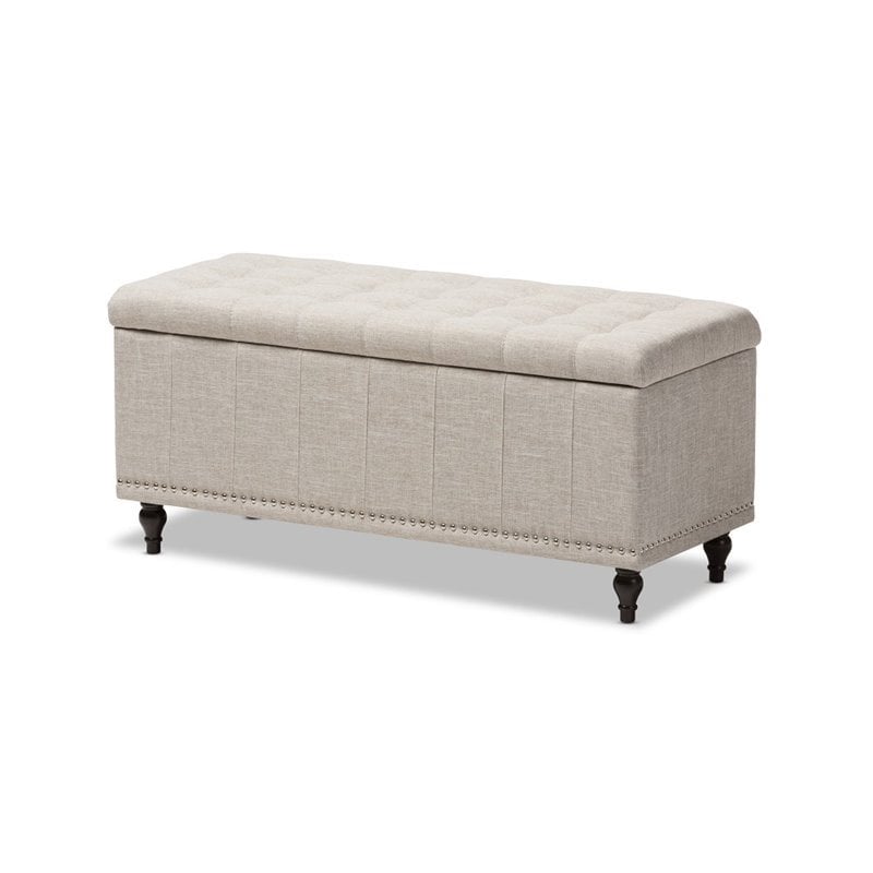 Kaylee Storage Bench in Beige