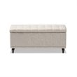 Kaylee Storage Bench in Beige