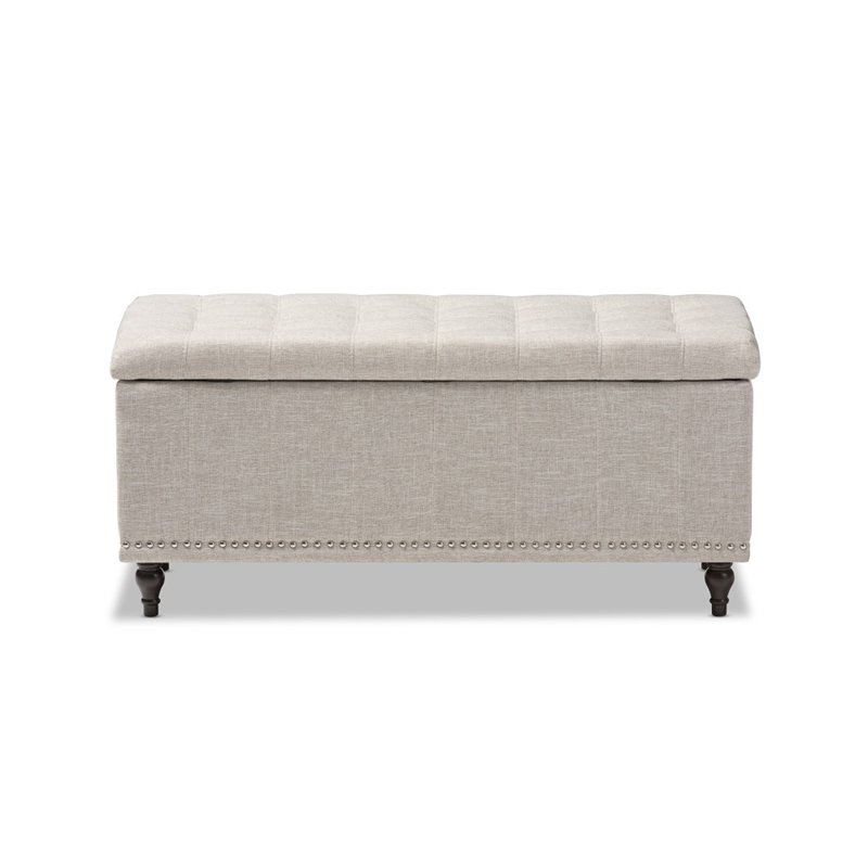 Kaylee Storage Bench in Beige