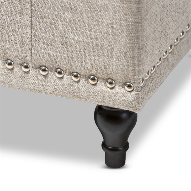 Kaylee Storage Bench in Beige