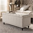 Kaylee Storage Bench in Beige