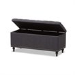 Kaylee Storage Bench in Dark Gray