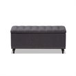 Kaylee Storage Bench in Dark Gray