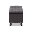 Kaylee Storage Bench in Dark Gray