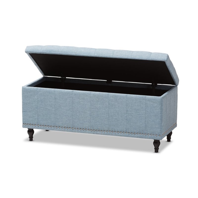 Kaylee Storage Bench in Light Blue