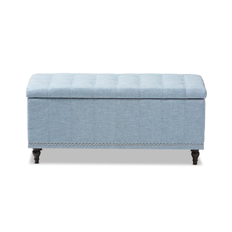 Kaylee Storage Bench in Light Blue