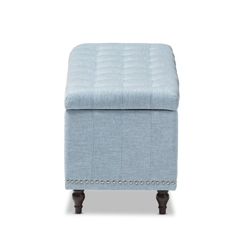 Kaylee Storage Bench in Light Blue