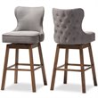 Gradisca Swivel Barstool in Gray (Set of 2)