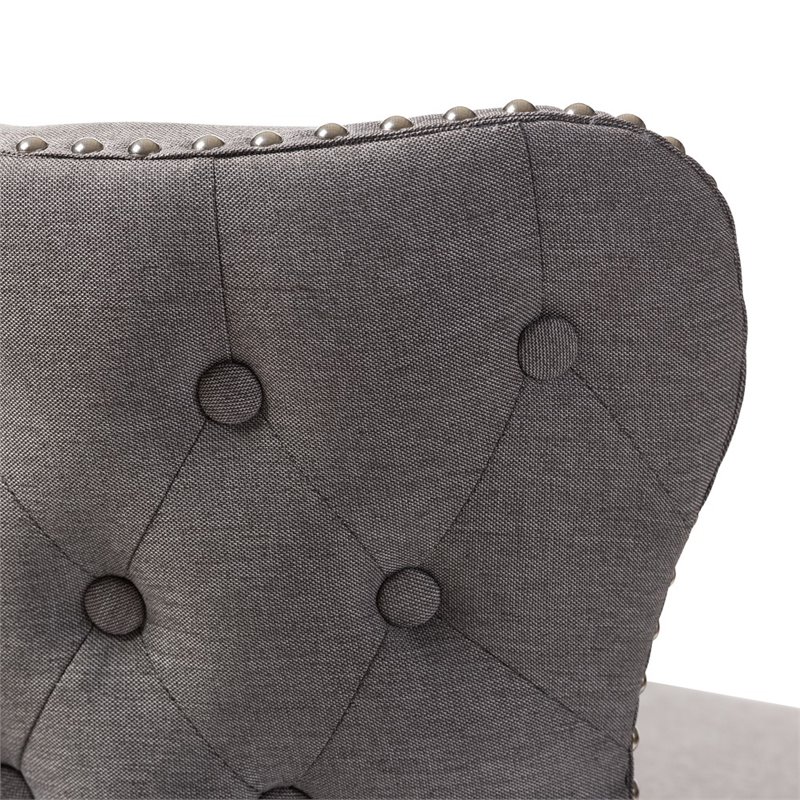 Gradisca Swivel Barstool in Gray (Set of 2) Homesquare