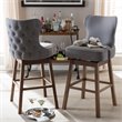 Gradisca Swivel Barstool in Gray (Set of 2)