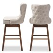 Gradisca Swivel Barstool in Light Beige (Set of 2)