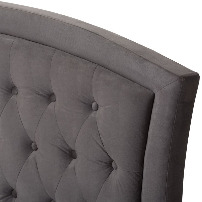 Hannah Queen Platform Bed in Gray