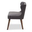 Baxton Studio Scarlett Loveseat in Dark Gray