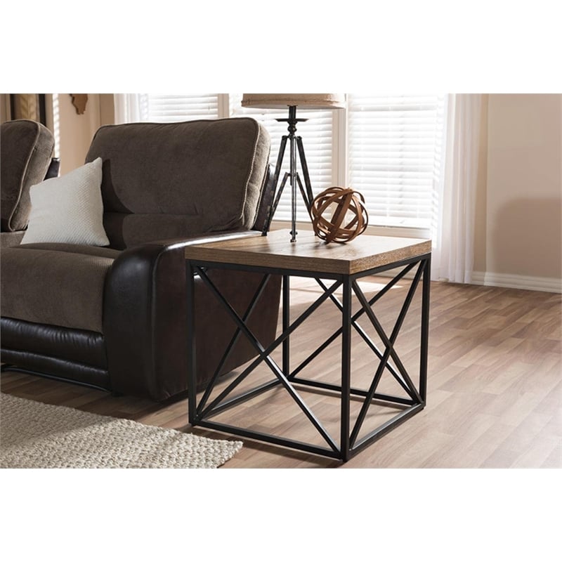 Holden End Table in Antique Bronze
