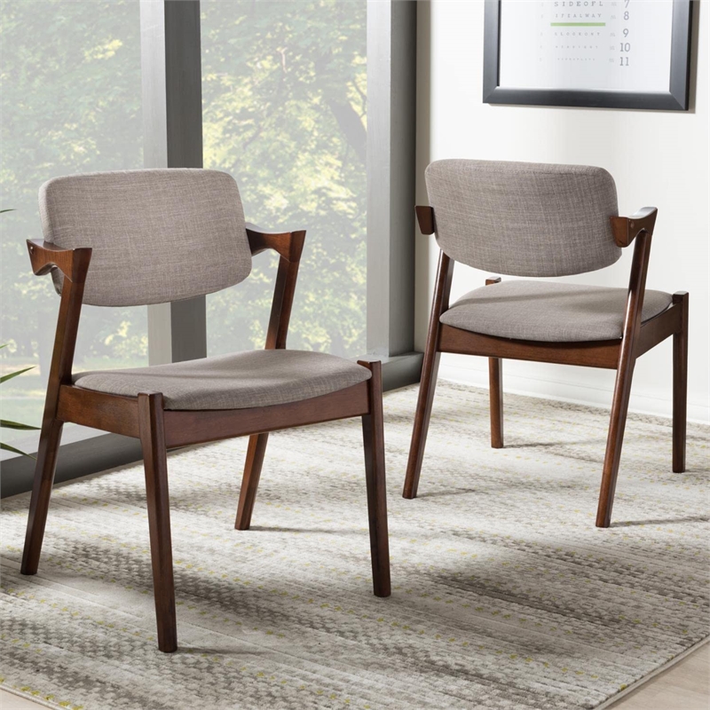 Elegant Dining Chair in Gray (Set of 2)