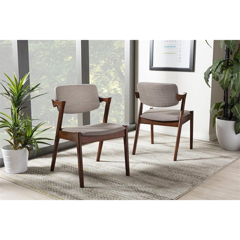 Elegant Dining Chair in Gray (Set of 2)