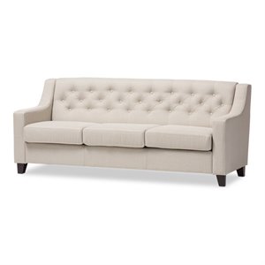 Arcadia Upholstered Sofa in Light Beige