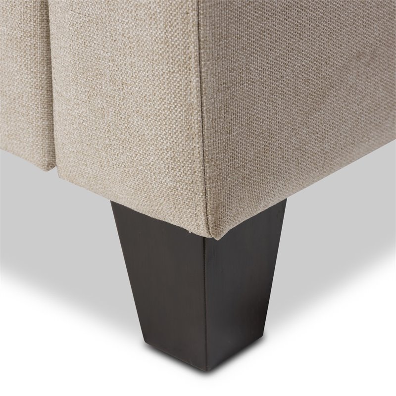 Arcadia Upholstered Sofa in Light Beige