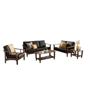 Pierce 5 Piece Sofa Set in Brown