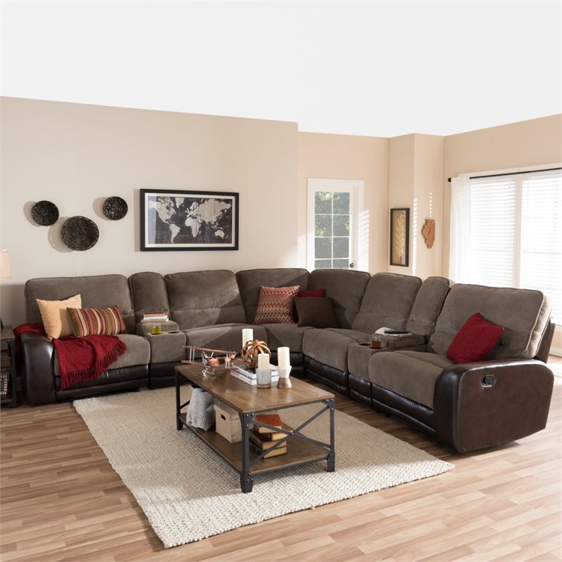 Richmond Reclining Sectional in Taupe Cymax Business