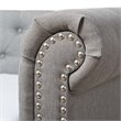 Baxton Studio Mabelle Fabric Daybed with Trundle in Gray