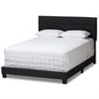 Baxton Studio Brookfield Queen Panel Bed in Dark Gray