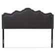 Baxton Studio Nadeen Fabric Upholstered Queen Headboard in Dark Gray