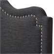 Baxton Studio Nadeen Fabric Upholstered Queen Headboard in Dark Gray