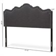 Baxton Studio Nadeen Fabric Upholstered Queen Headboard in Dark Gray