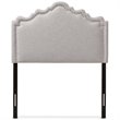 Baxton Studio Nadeen Fabric Upholstered Twin Headboard in Gray Beige