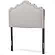 Baxton Studio Nadeen Fabric Upholstered Twin Headboard in Gray Beige