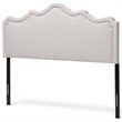 Baxton Studio Nadeen Fabric Upholstered Queen Headboard in Gray Beige