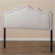 Baxton Studio Nadeen Fabric Upholstered King Headboard in Gray Beige