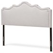Baxton Studio Nadeen Fabric Upholstered King Headboard in Gray Beige