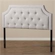 Baxton Studio Mars Fabric Tufted Full Headboard in Grayish Beige