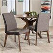 Baxton Studio Kimberly Upholstered Dining Chair in Gravel (Set of 2)