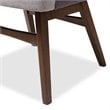 Baxton Studio Monte Dining Arm Chair in Gray and Walnut (Set of 2)