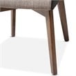 Baxton Studio Kimberly 5 Piece Round Dining Set in Gravel and Walnut