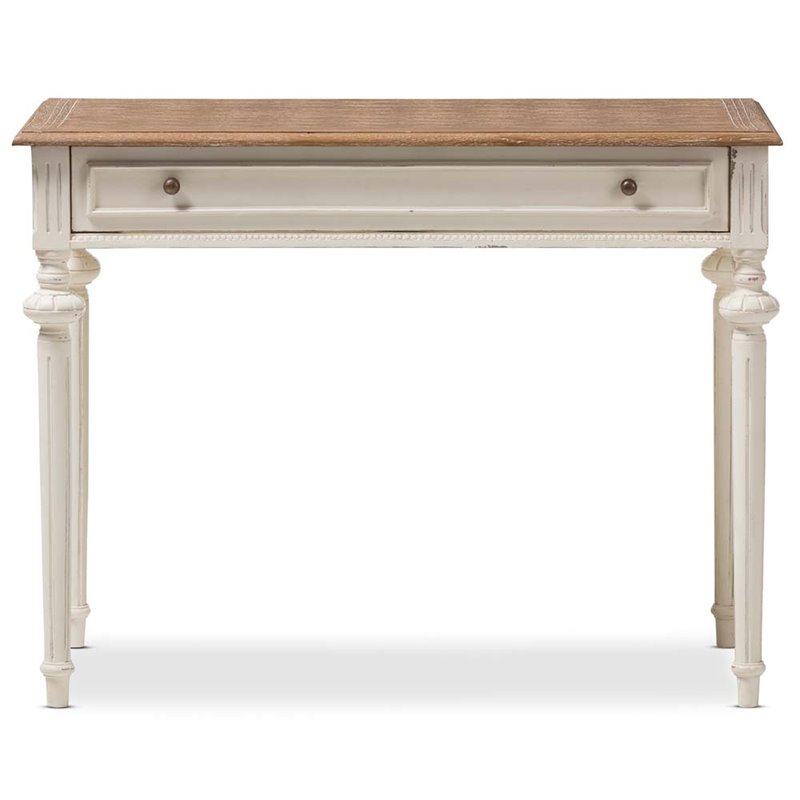 Baxton Studio Marquetterie Provincial Writing Desk in White