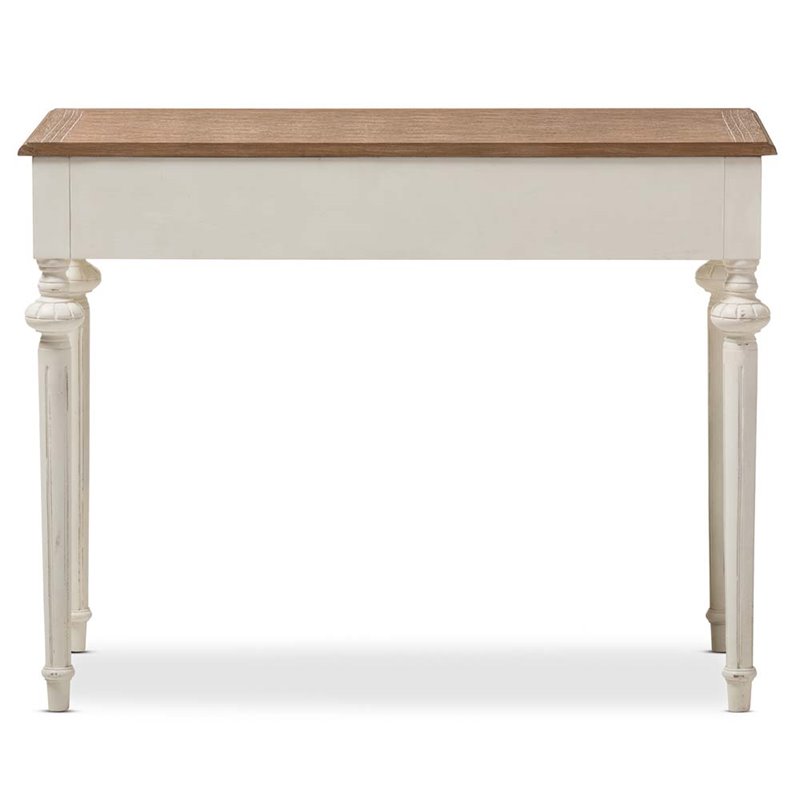 Baxton Studio Marquetterie Provincial Writing Desk in White