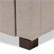 Baxton Studio Brandy Upholstered Queen Storage Platform Bed in Beige