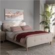 Baxton Studio Samson Upholstered Full Platform Bed in Light Beige