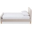Baxton Studio Samson Upholstered Full Platform Bed in Light Beige