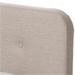 Baxton Studio Samson Upholstered Full Platform Bed in Light Beige